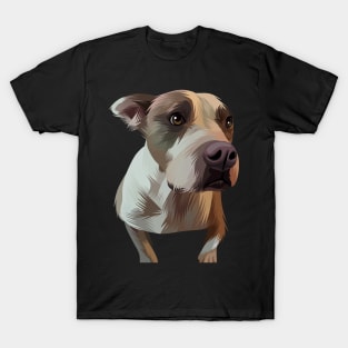 vector of brown white dog T-Shirt